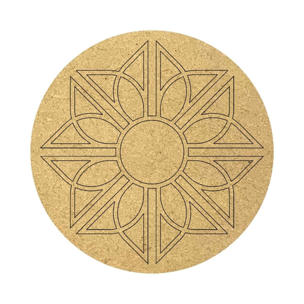 pre-marked mandala cutout