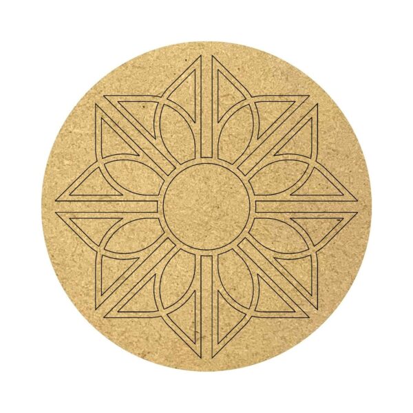 pre-marked mandala cutout