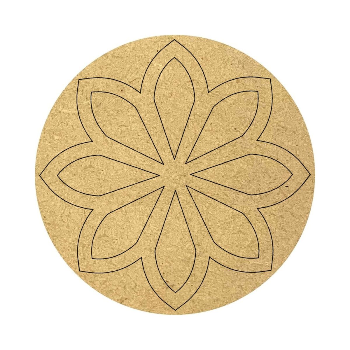 Pre-marked mandala mdf cutout