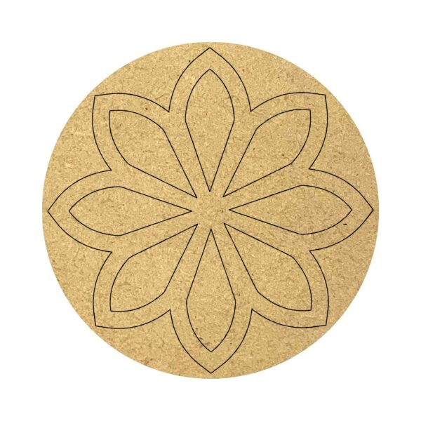 Pre-marked mandala mdf cutout