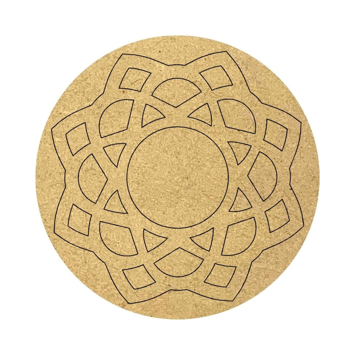 Pre-marked mandala mdf cutout