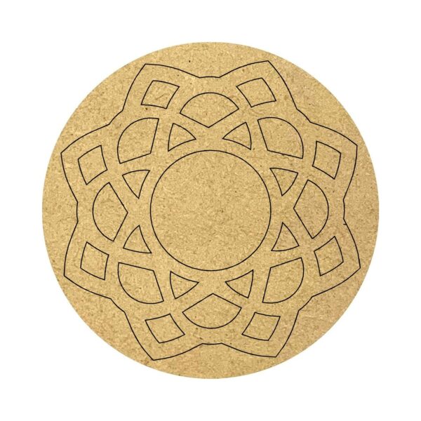Pre-marked mandala mdf cutout