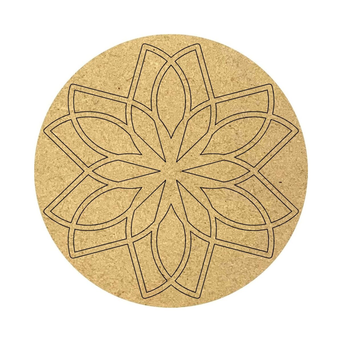 Pre-marked mandala mdf cutout