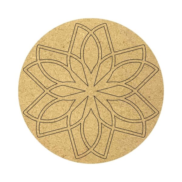 Pre-marked mandala mdf cutout