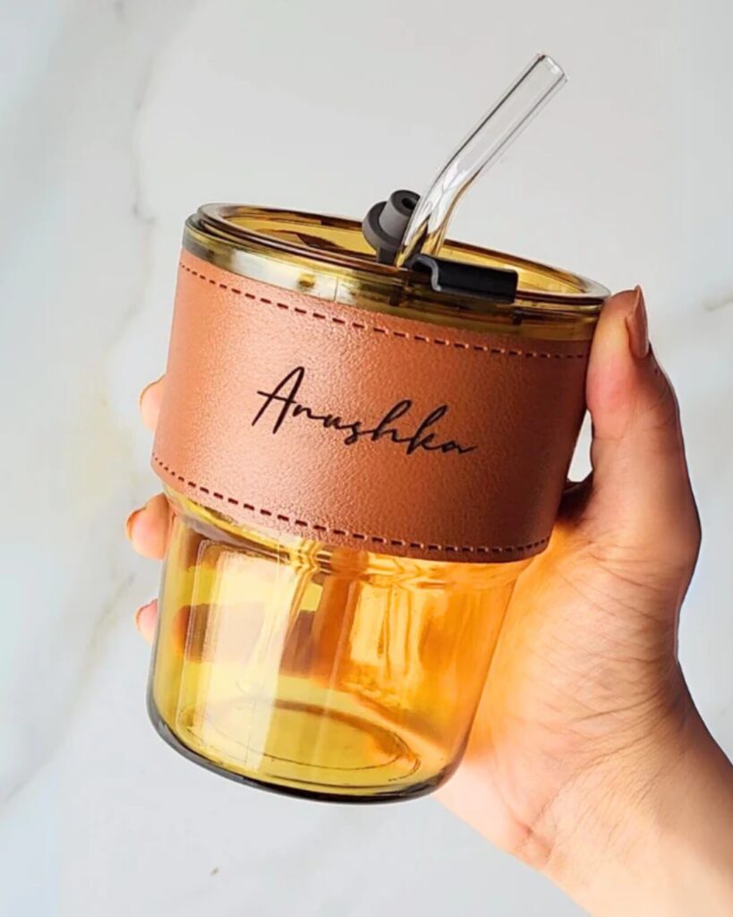 customized glass tumbler